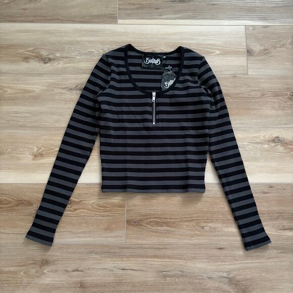 killstar Tops - Killstar Izora Ribbed Top XL